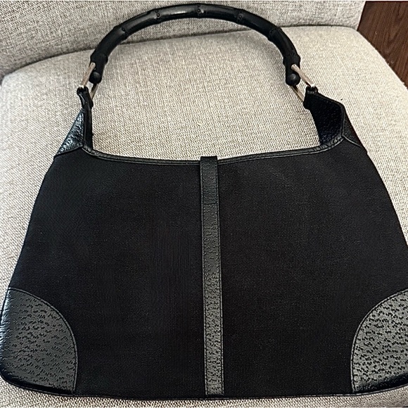 Gucci GG Monogram Vintage Bamboo Ring Handle Shoulder Bag Y2K  (w/Dust Bag) main image 1